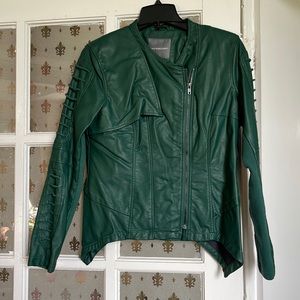 Faux Leather green Moto